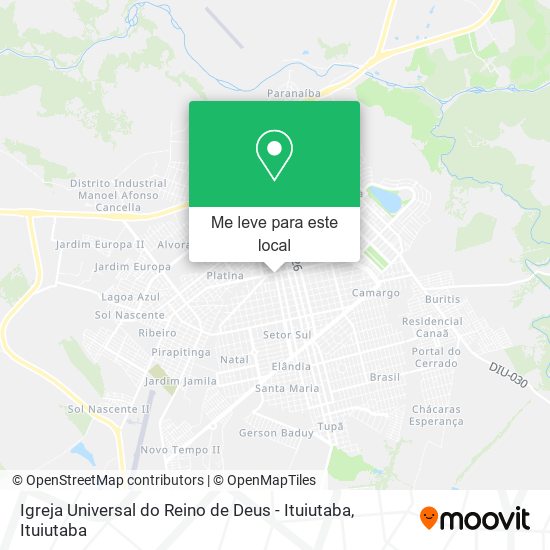 Igreja Universal do Reino de Deus - Ituiutaba mapa