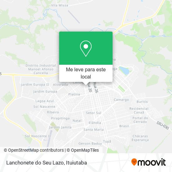 Lanchonete do Seu Lazo mapa