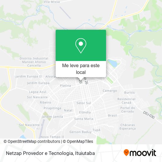 Netzap Provedor e Tecnologia mapa