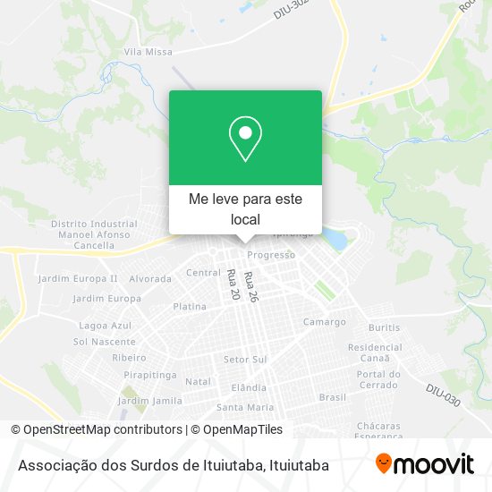 Associação dos Surdos de Ituiutaba mapa