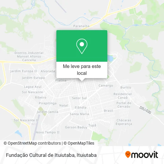 Fundação Cultural de Ituiutaba mapa