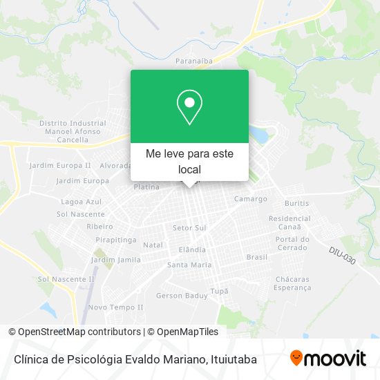 Clínica de Psicológia Evaldo Mariano mapa