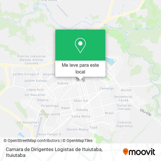 Camara de Dirigentes Logistas de Ituiutaba mapa
