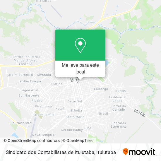 Sindicato dos Contabilistas de Ituiutaba mapa