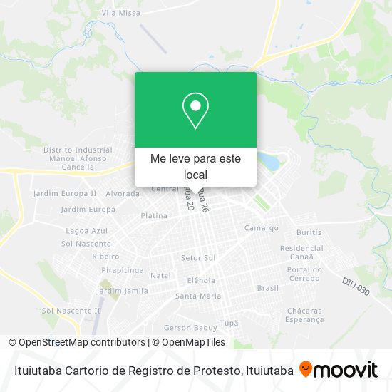 Ituiutaba Cartorio de Registro de Protesto mapa