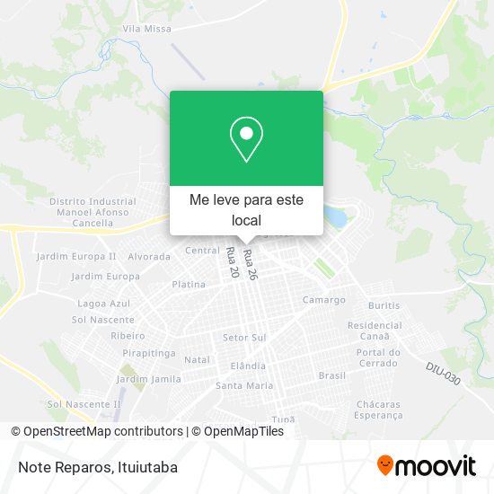 Note Reparos mapa