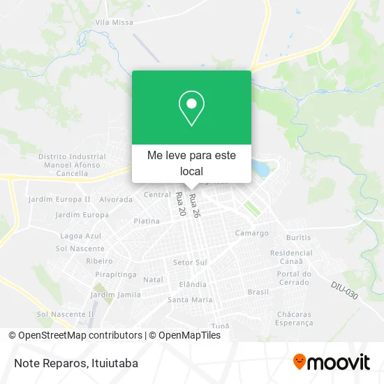 Note Reparos mapa