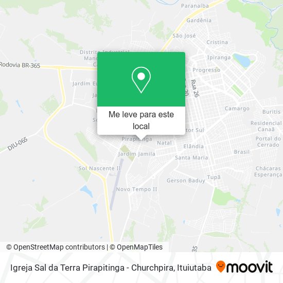 Igreja Sal da Terra Pirapitinga - Churchpira mapa