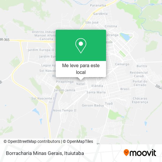 Borracharia Minas Gerais mapa