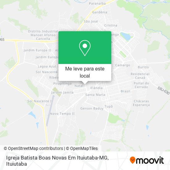 Igreja Batista Boas Novas Em Ituiutaba-MG mapa