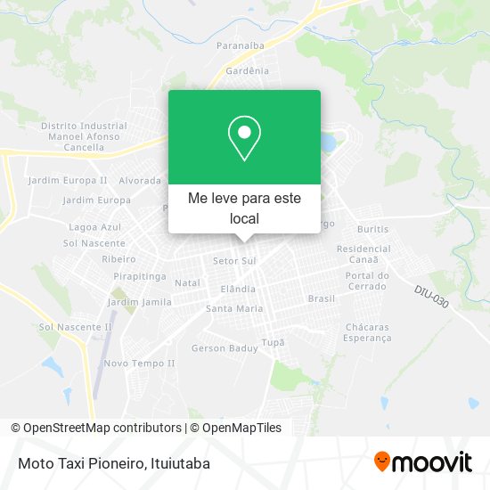 Moto Taxi Pioneiro mapa