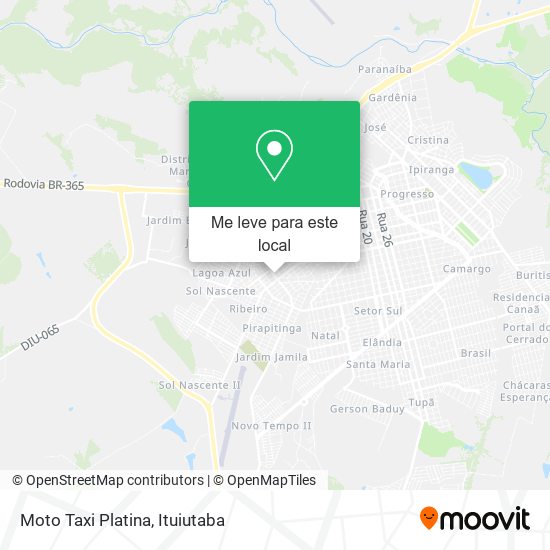 Moto Taxi Platina mapa