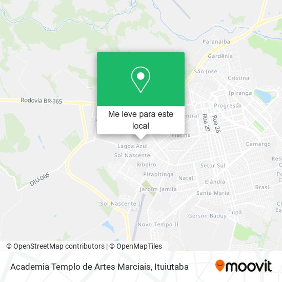 Academia Templo de Artes Marciais mapa