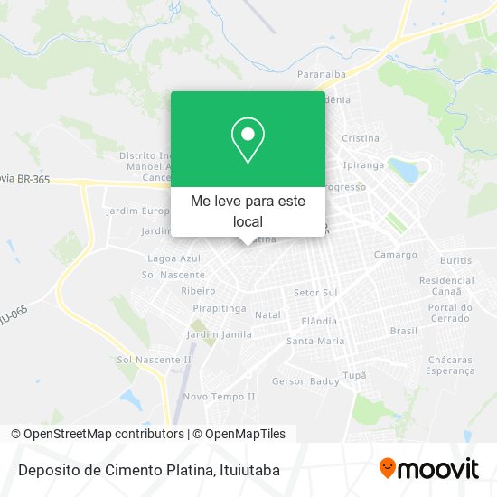 Deposito de Cimento Platina mapa