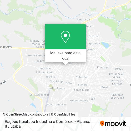Rações Ituiutaba Indústria e Comércio - Platina mapa