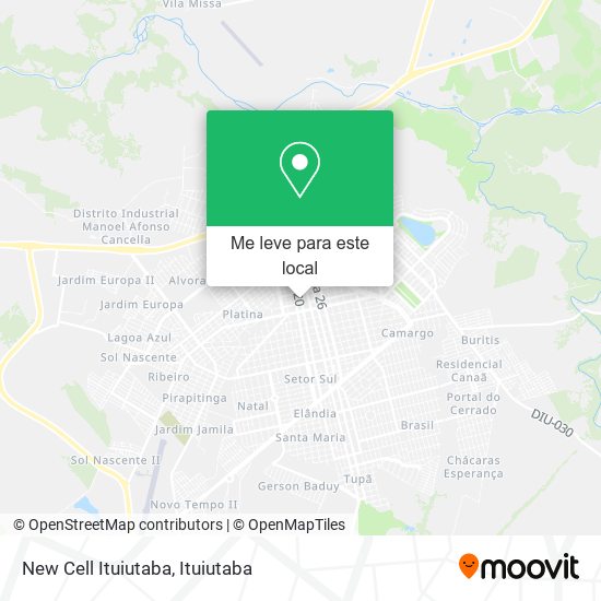 New Cell Ituiutaba mapa