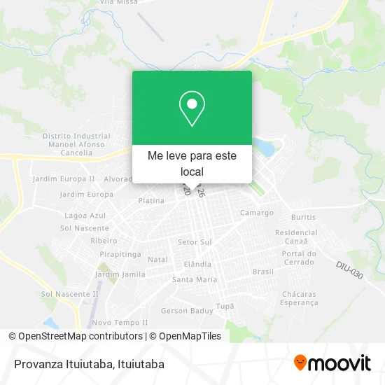 Provanza Ituiutaba mapa