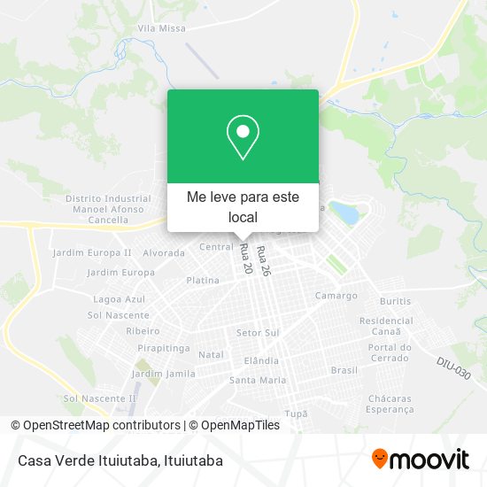 Casa Verde Ituiutaba mapa