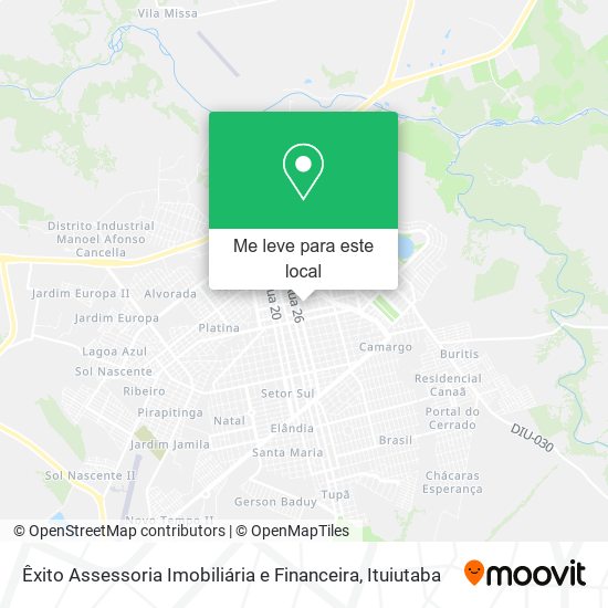 Êxito Assessoria Imobiliária e Financeira mapa