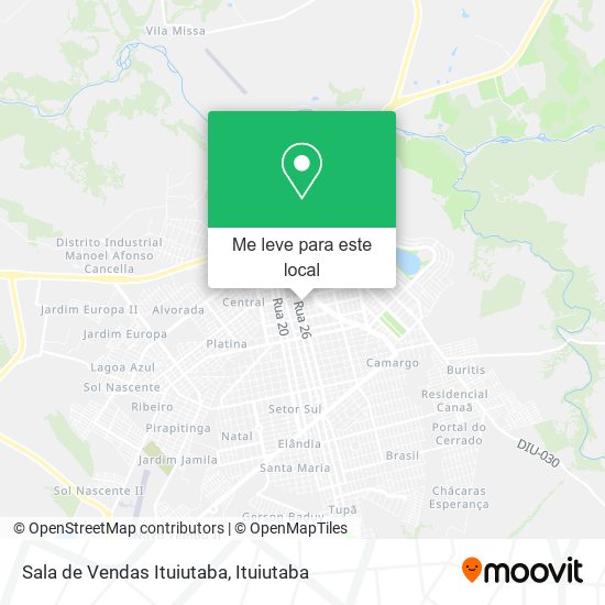 Sala de Vendas Ituiutaba mapa