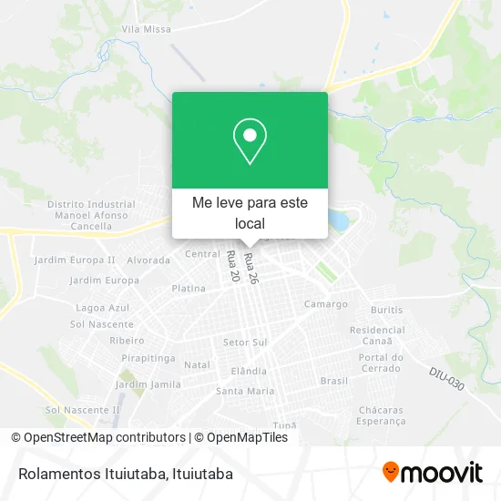 Rolamentos Ituiutaba mapa