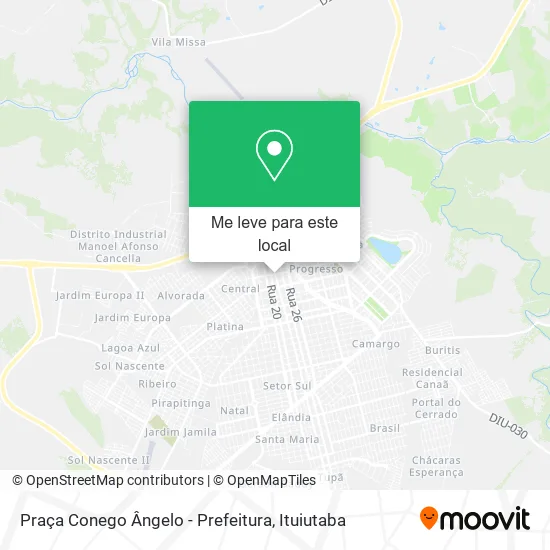 Praça Conego Ângelo - Prefeitura mapa
