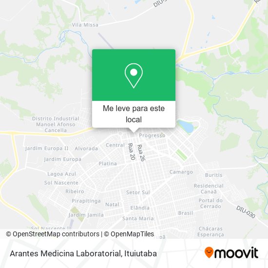 Arantes Medicina Laboratorial mapa