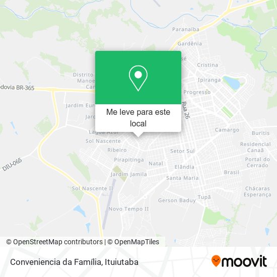 Conveniencia da Família mapa