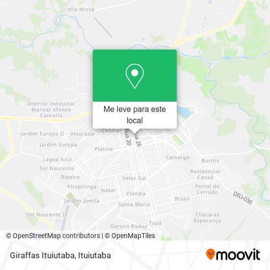 Giraffas Ituiutaba mapa