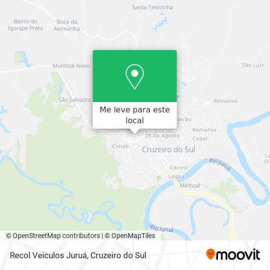 Recol Veiculos Juruá mapa