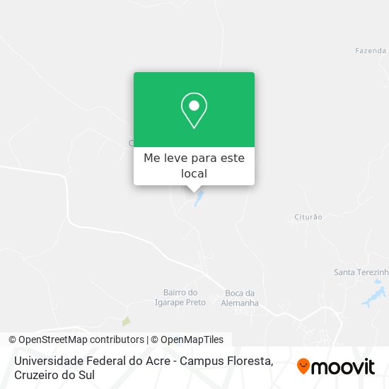 Universidade Federal do Acre - Campus Floresta mapa