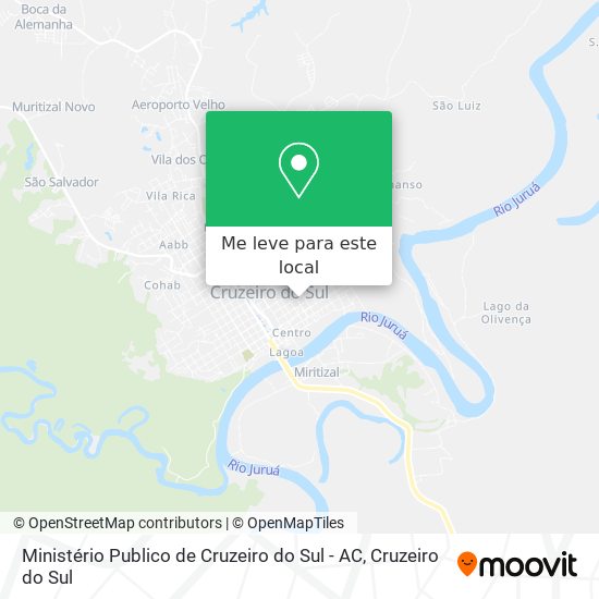 Ministério Publico de Cruzeiro do Sul - AC mapa