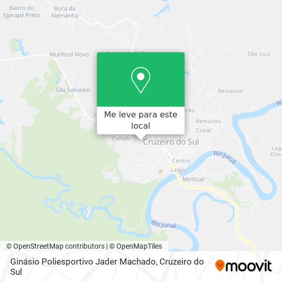 Ginásio Poliesportivo Jader Machado mapa