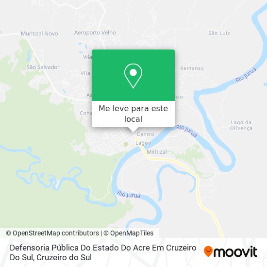 Defensoria Pública Do Estado Do Acre Em Cruzeiro Do Sul mapa