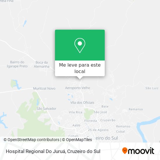 Hospital Regional Do Juruá mapa