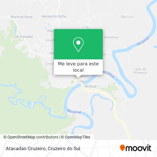 Atacadao Cruzeiro mapa