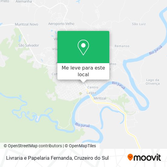 Livraria e Papelaria Fernanda mapa