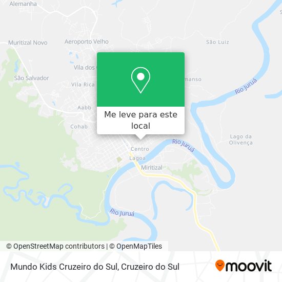 Mundo Kids Cruzeiro do Sul mapa