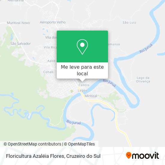 Como chegar até Floricultura Azaléia Flores em Cruzeiro Do Sul de Ônibus ou  Barca?