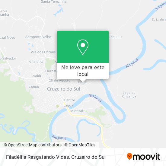 Filadélfia Resgatando Vidas mapa