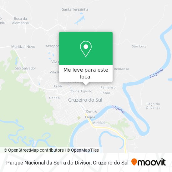 Parque Nacional da Serra do Divisor mapa