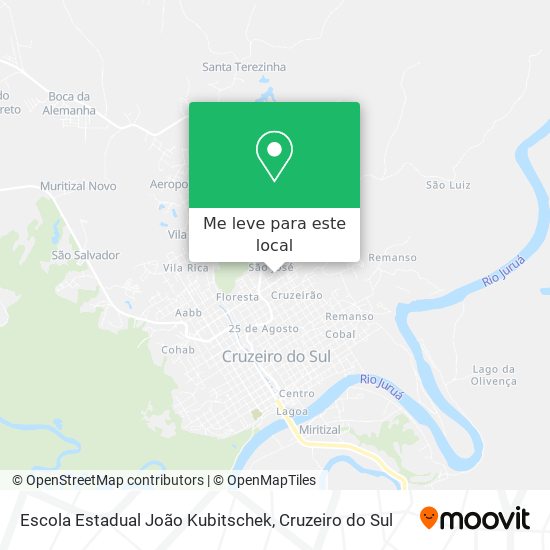 Escola Estadual João Kubitschek mapa