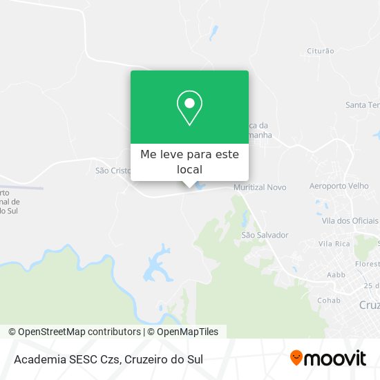 Academia SESC Czs mapa