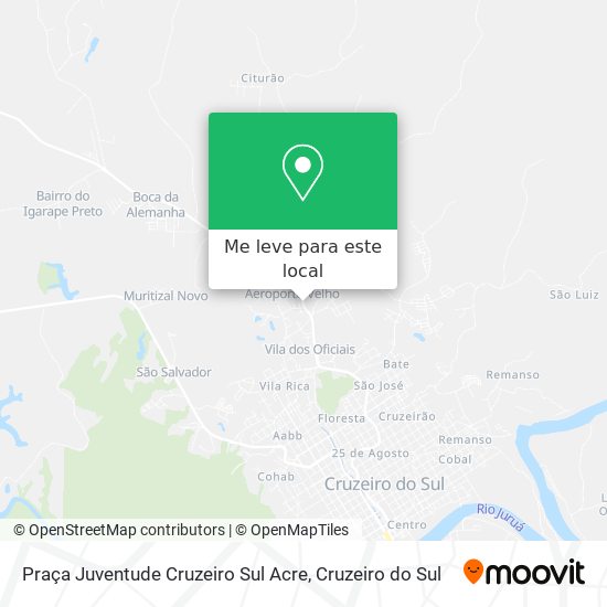 Praça Juventude Cruzeiro Sul Acre mapa