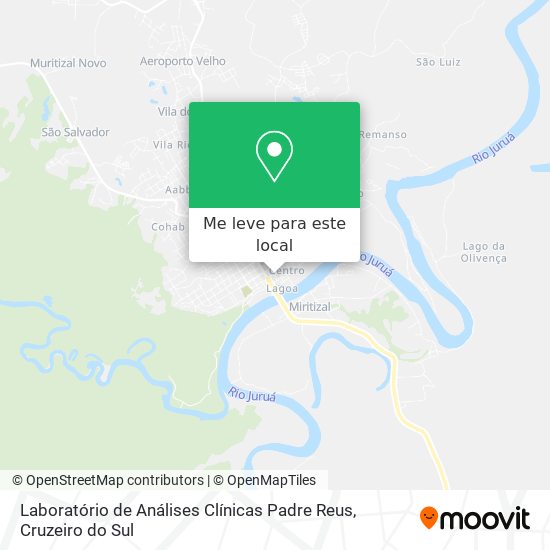 Laboratório de Análises Clínicas Padre Reus mapa