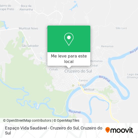 Espaço Vida Saudável - Cruzeiro do Sul mapa