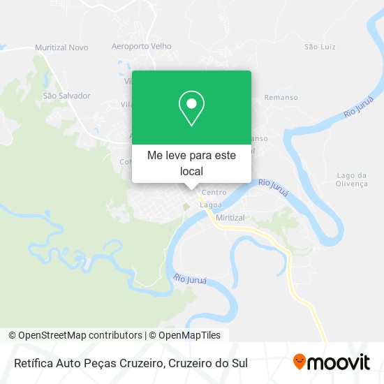 Retífica Auto Peças Cruzeiro mapa