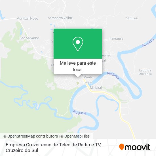 Empresa Cruzeirense de Telec de Radio e TV mapa