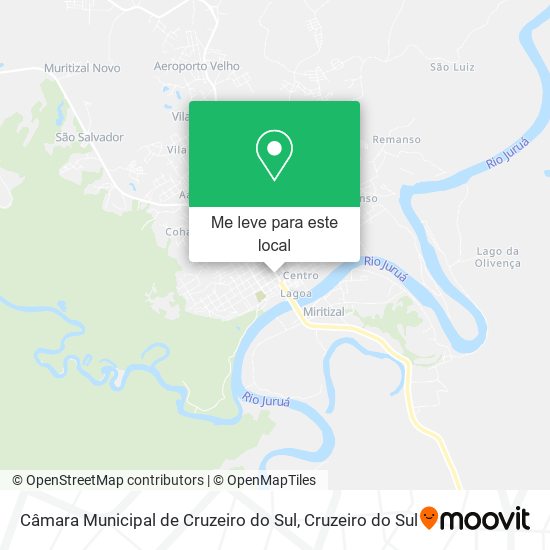 Câmara Municipal de Cruzeiro do Sul mapa
