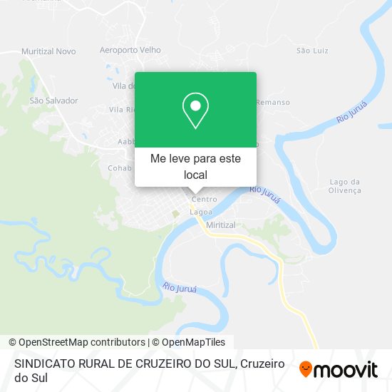 SINDICATO RURAL DE CRUZEIRO DO SUL mapa